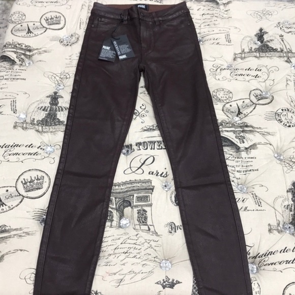 PAIGE Women's Skinny Jeans in Dark Brown - Picture 3 of 7